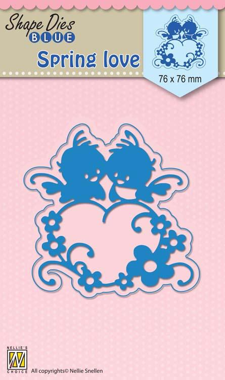 Nellie's Choice - Shape Die Blue Spring Love-1