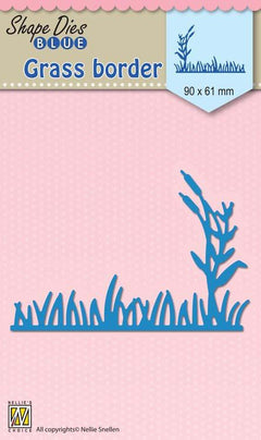 Nellie's Choice - Shape Die Blue Grass border-1