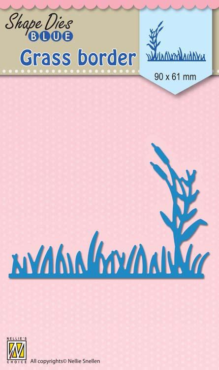 Nellie's Choice - Shape Die Blue Grass border-1