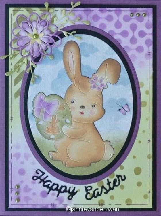 Nellie's Choice - Shape Die Blue Easter Bunny-3