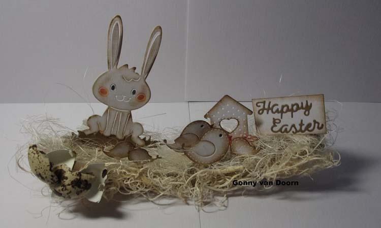 Nellie's Choice - Shape Die Blue Easter Hare-2