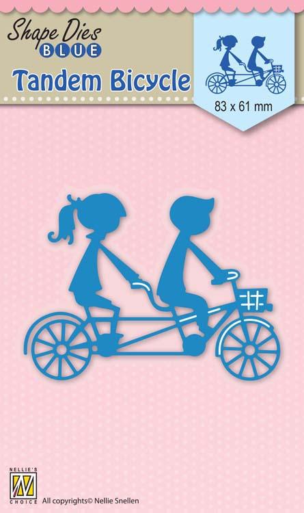 Nellie's Choice - Shape Die Blue Tandem Bicycle-1