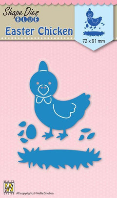 Nellie's Choice - Shape Die Blue Easter Chicken-1