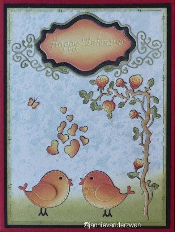 Nellie's Choice - Shape Die Blue Roses Corner 2-4