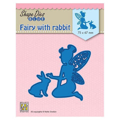 Nellie's Choice Shape Dies Blue Fairy with Rabbit-1