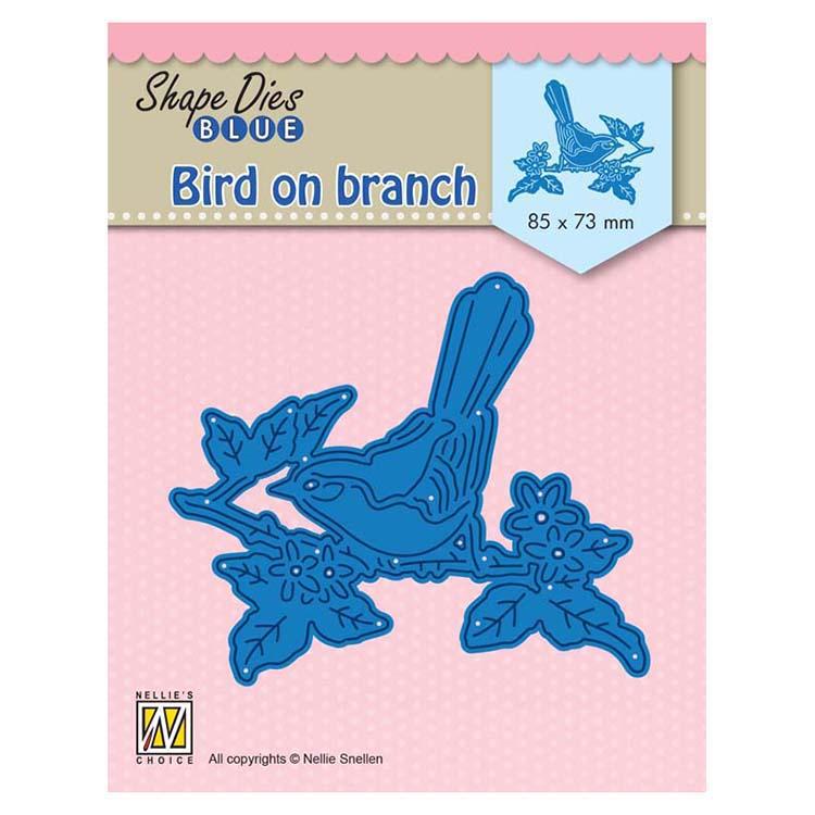 Nellie's Choice Shape Dies Blue Bird on Branch-1