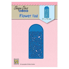 Nellie's Choice Shape Dies Blue Flower Tag-1