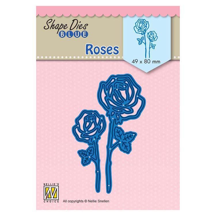 Nellie's Choice Shape Dies Blue Roses-1