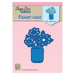 Nellie's Choice Shape Dies Blue Flower Vase-1