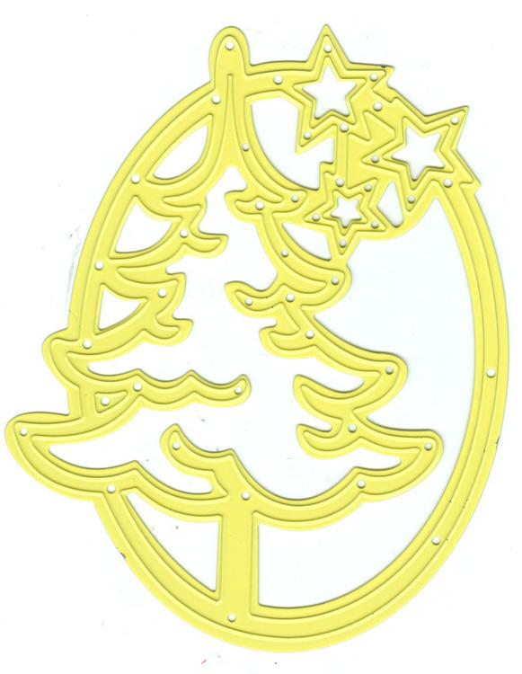 Shape Die Lene Design - Tree with Stars-1