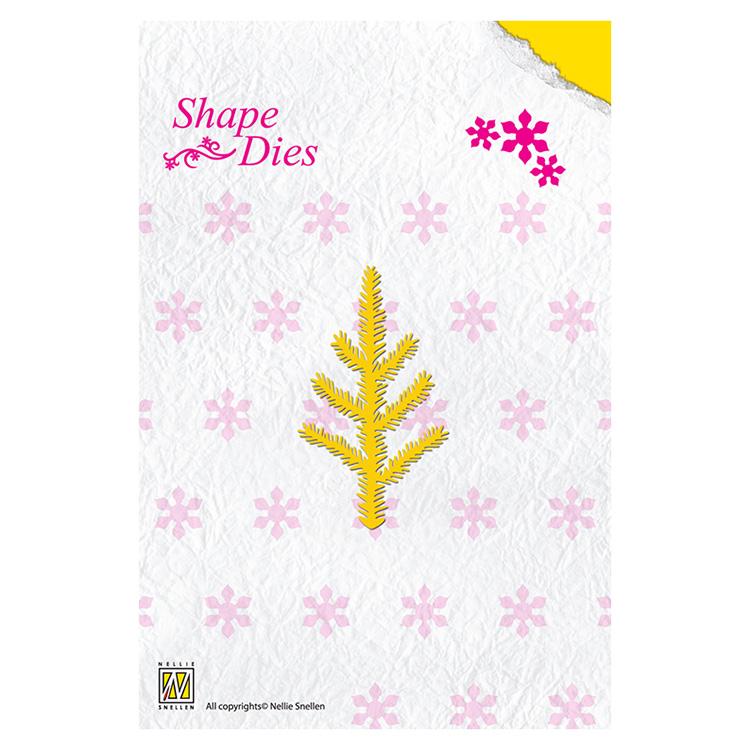 Shape Die - Christmas pine branch-1