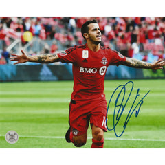 Sebastian Giovinco Autographed Toronto FC Goal Celebration 8x10 Photo-1