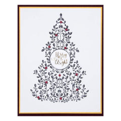 Juego de placa y troquel Holly Tree de la colección navideña BetterPress-4