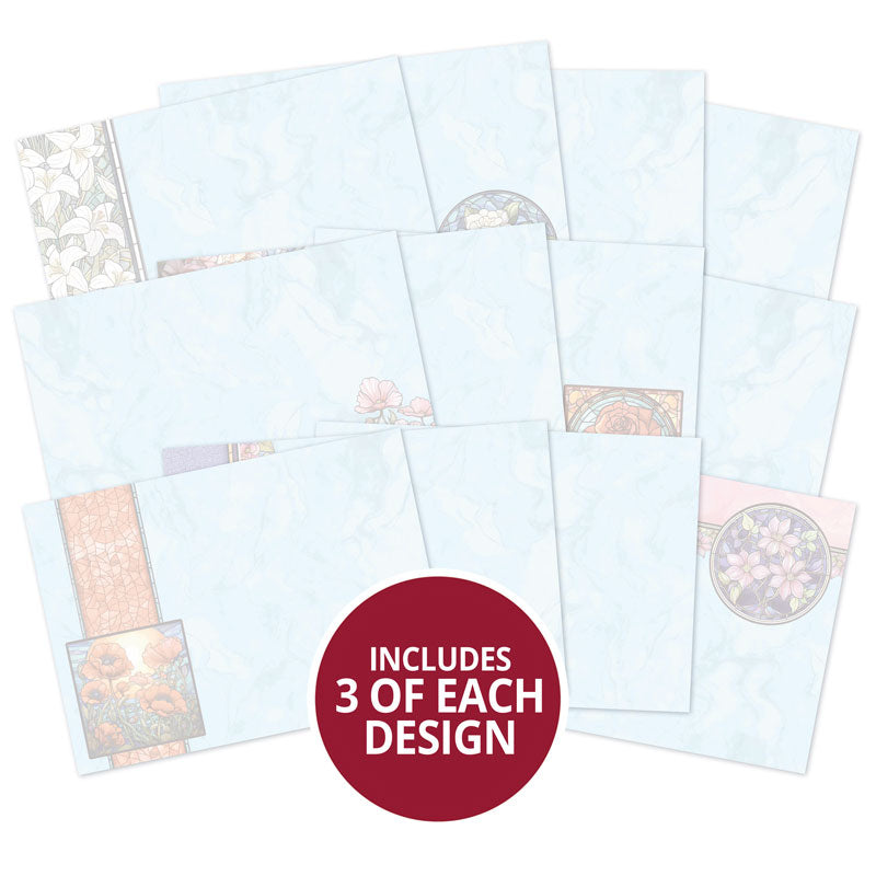 Stained Glass Florals Luxury Card Inserts-1