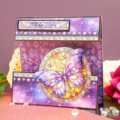 Mundos místicos en vitral, acetato de lujo con estampado metalizado-7