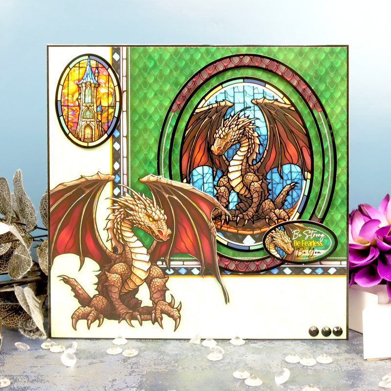 Stained Glass Mystical Worlds Luxury Topper Collection-2