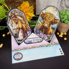 Stained Glass Wonderful Wildlife Luxury Topper Collection-8
