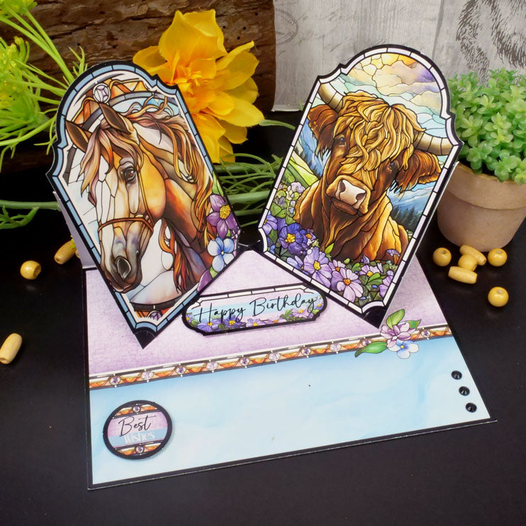 Stained Glass Wonderful Wildlife Luxury Topper Collection-8