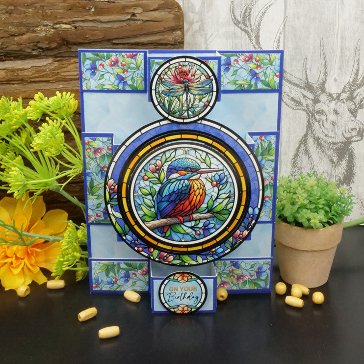 Stained Glass Wonderful Wildlife Luxury Topper Collection-10