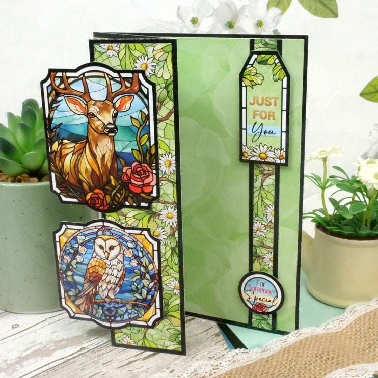 Stained Glass Wonderful Wildlife Luxury Topper Collection-11