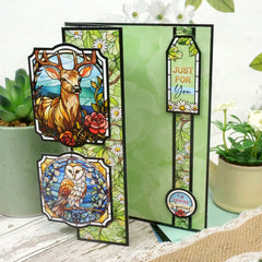 Stained Glass Wonderful Wildlife Luxury Topper Collection-11