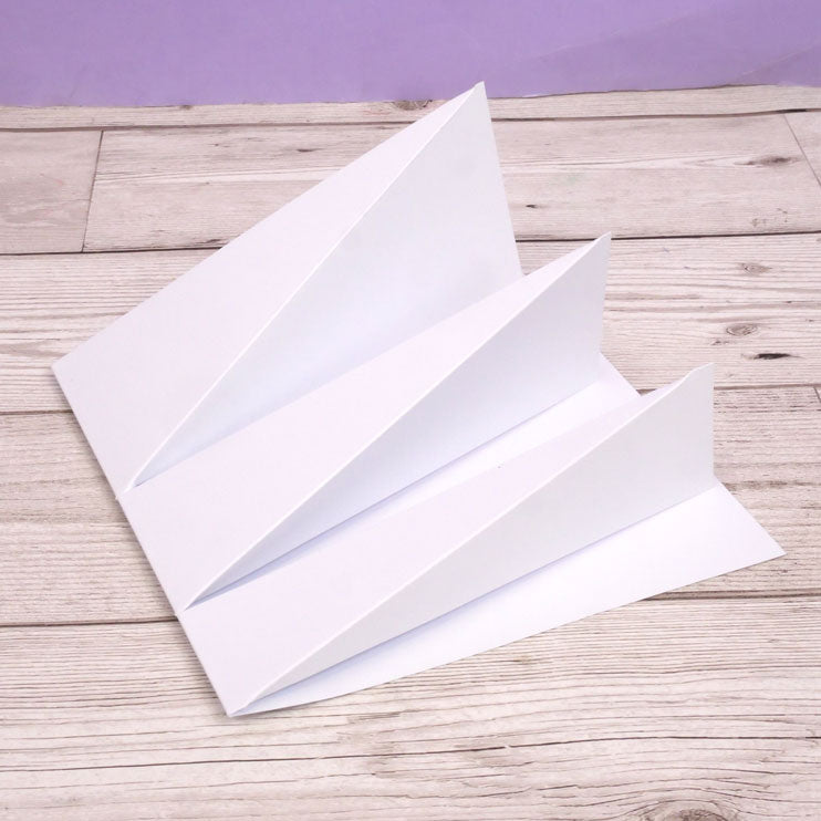 Luxury Shaped Card Blanks & Envelopes - Three-Tier Folding Steps-1