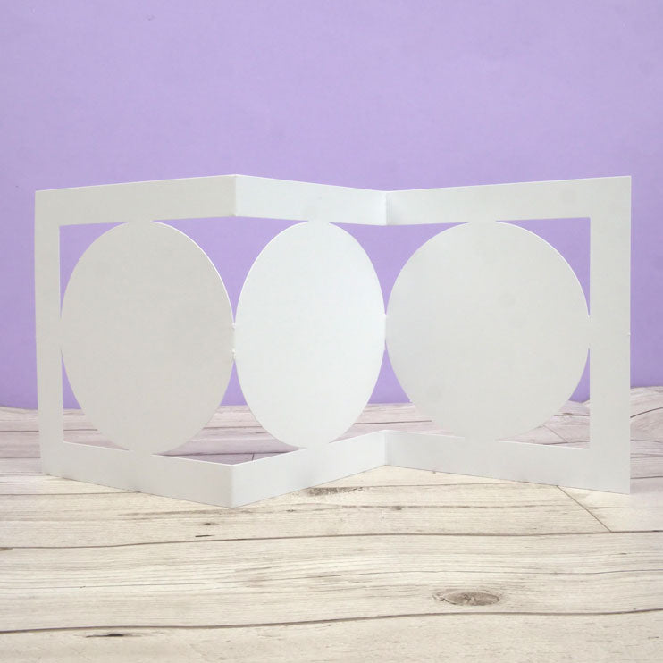 Cartes et enveloppes de luxe prédécoupées – Panneau triple cercle-1