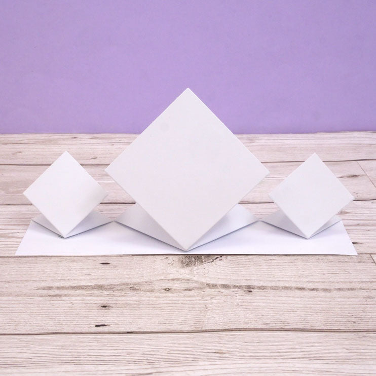 Cartes et Enveloppes Préformées Luxe - Chevalet Triple Diamant-1