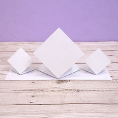 Cartes et Enveloppes Préformées Luxe - Chevalet Triple Diamant-1