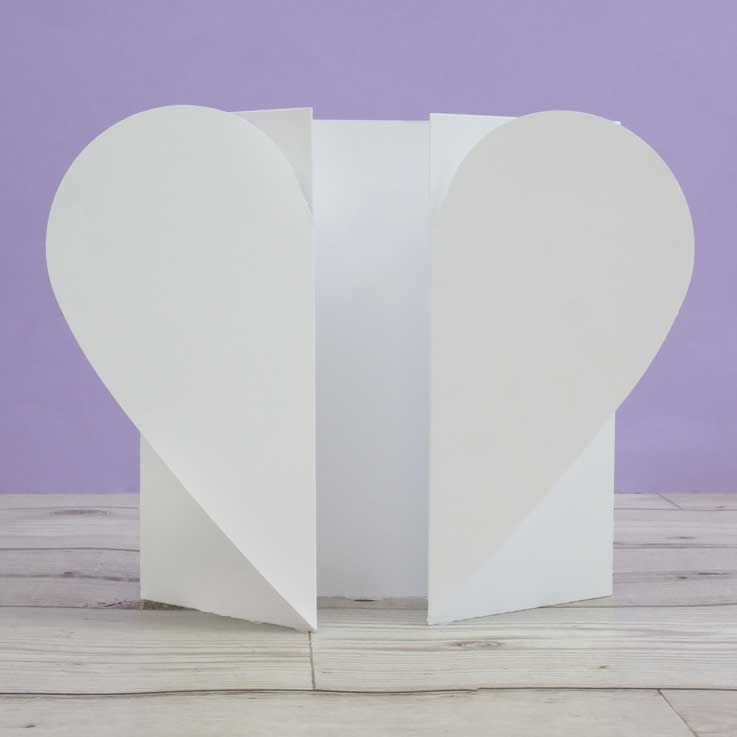 Luxury Shaped Card Blanks & Envelopes - Heart Gatefold-1