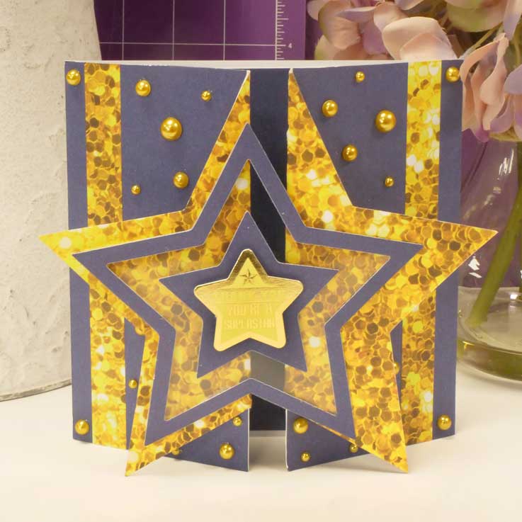 Luxury Shaped Card Blanks & Envelopes - Star Gatefold-2