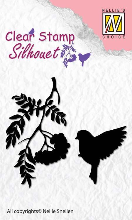 Nellie's Choice - Clear Stamp Silhouette Birdsong 3-1