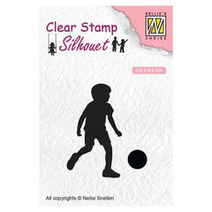 Nellie's Choice Clear Stamps Silhouette Football Player-1