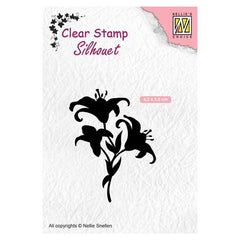 Nellie's Choice Clear Stamps Silhouette Lilies-1