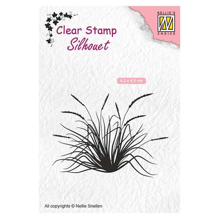Nellie's Choice Clear Stamps Silhouette Blooming Grass 2-1
