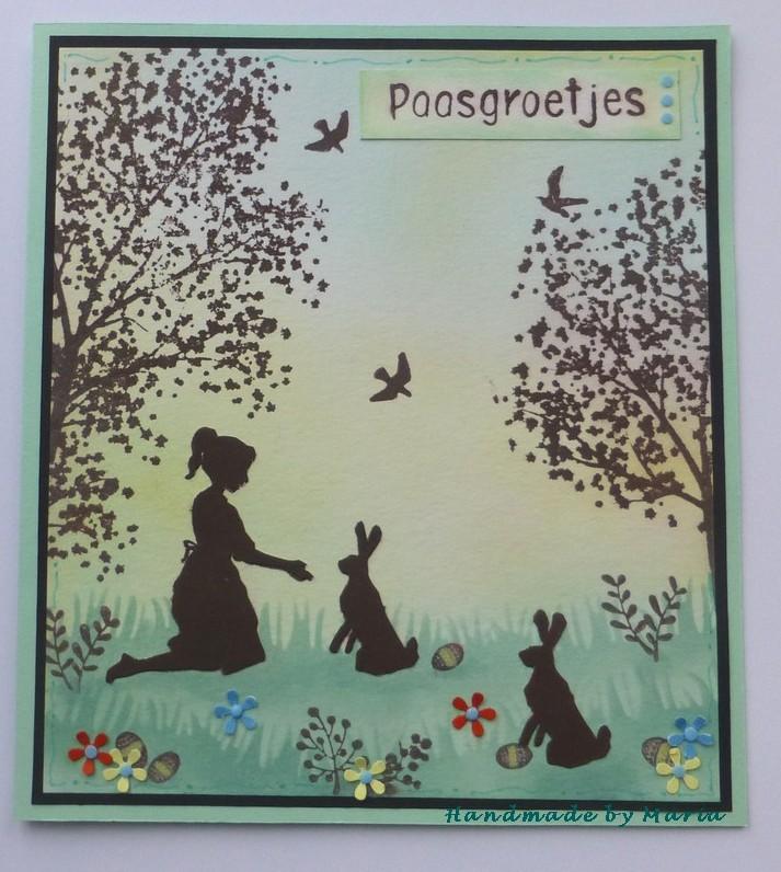 Clear Stamp Silhouette Girl With Hare-3