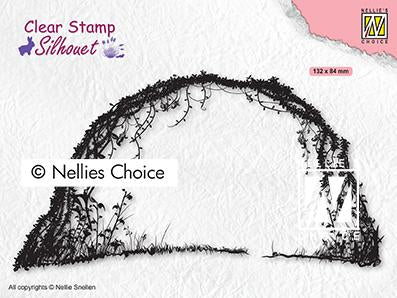 Clear Stamp Silhouette Floral Bow-1