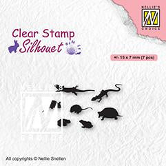 Clear Stamp Silhouette Small Animals-1