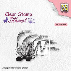 Clear Stamp Silhouette Blooming Grass 3-1