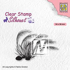 Clear Stamp Silhouette Blooming Grass 3-1
