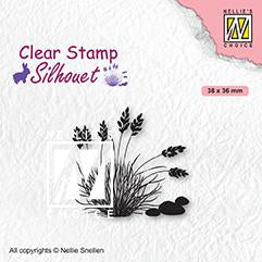 Clear Stamp Silhouette Blooming Grass 4-1