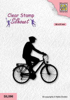 Nellie's Choice Clear Stamp Silhouette Sports - Cycling-1