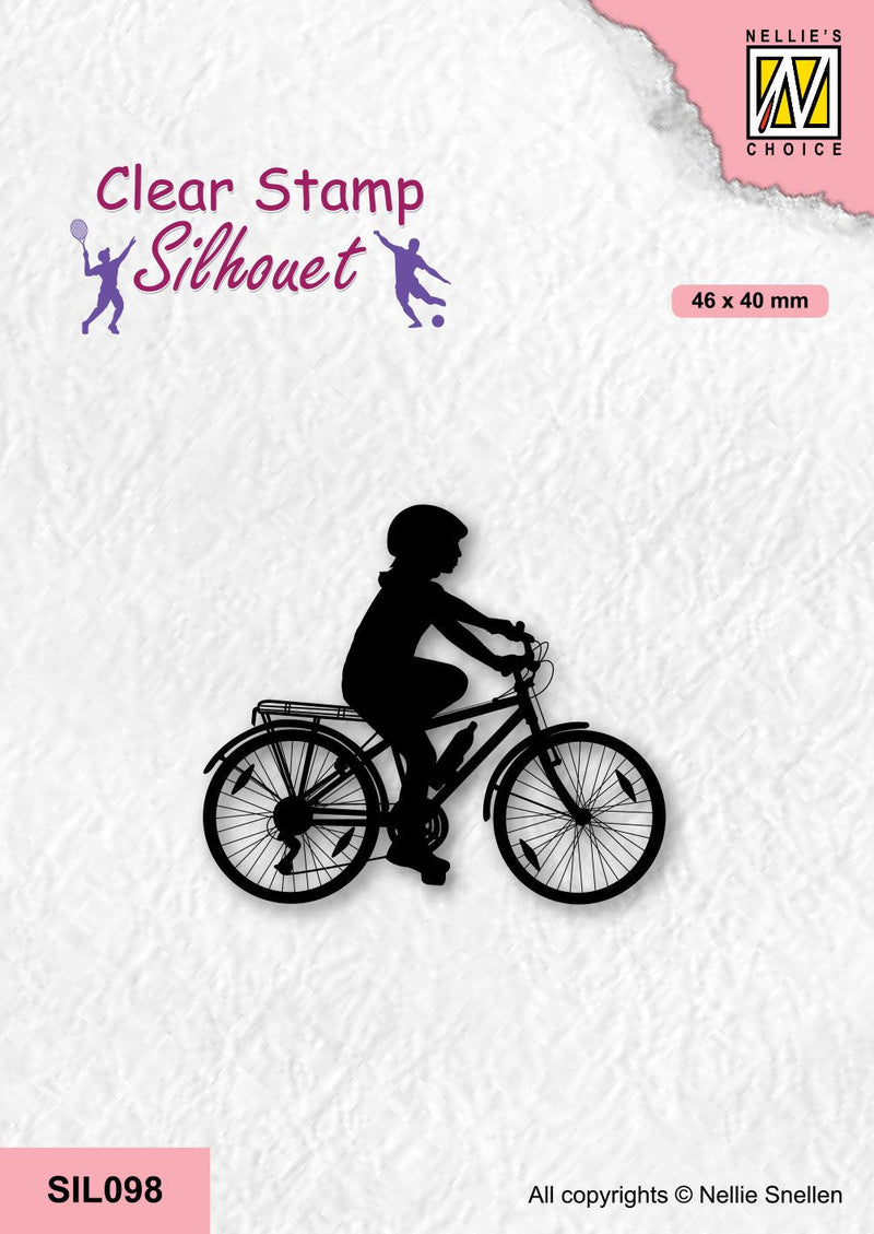 Nellie's Choice Clear Stamp Silhouette Sports - Cycling-2-1