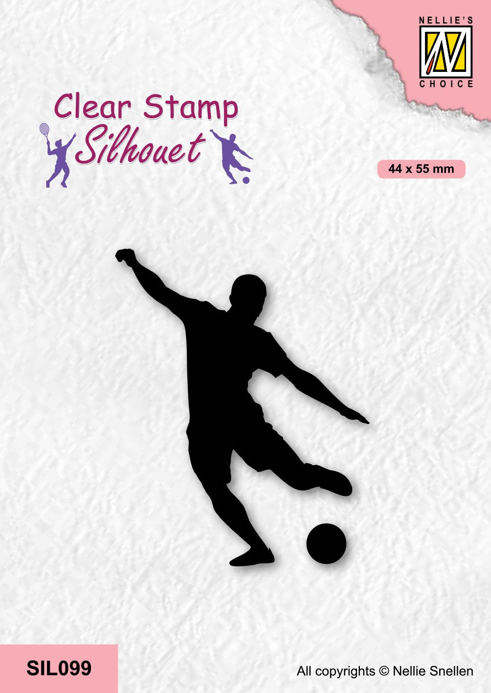 Nellie's Choice Clear Stamp Silhouette Sports - Soccer Player-1