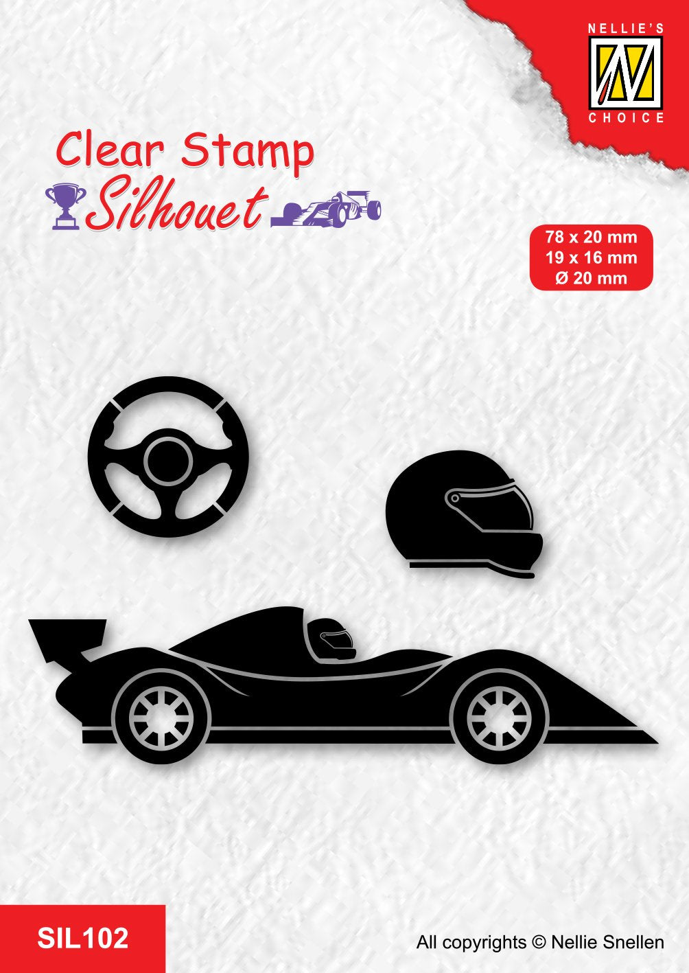 Nellie's Choice Clear Stamp Silhouette - Formula One Series-1-1