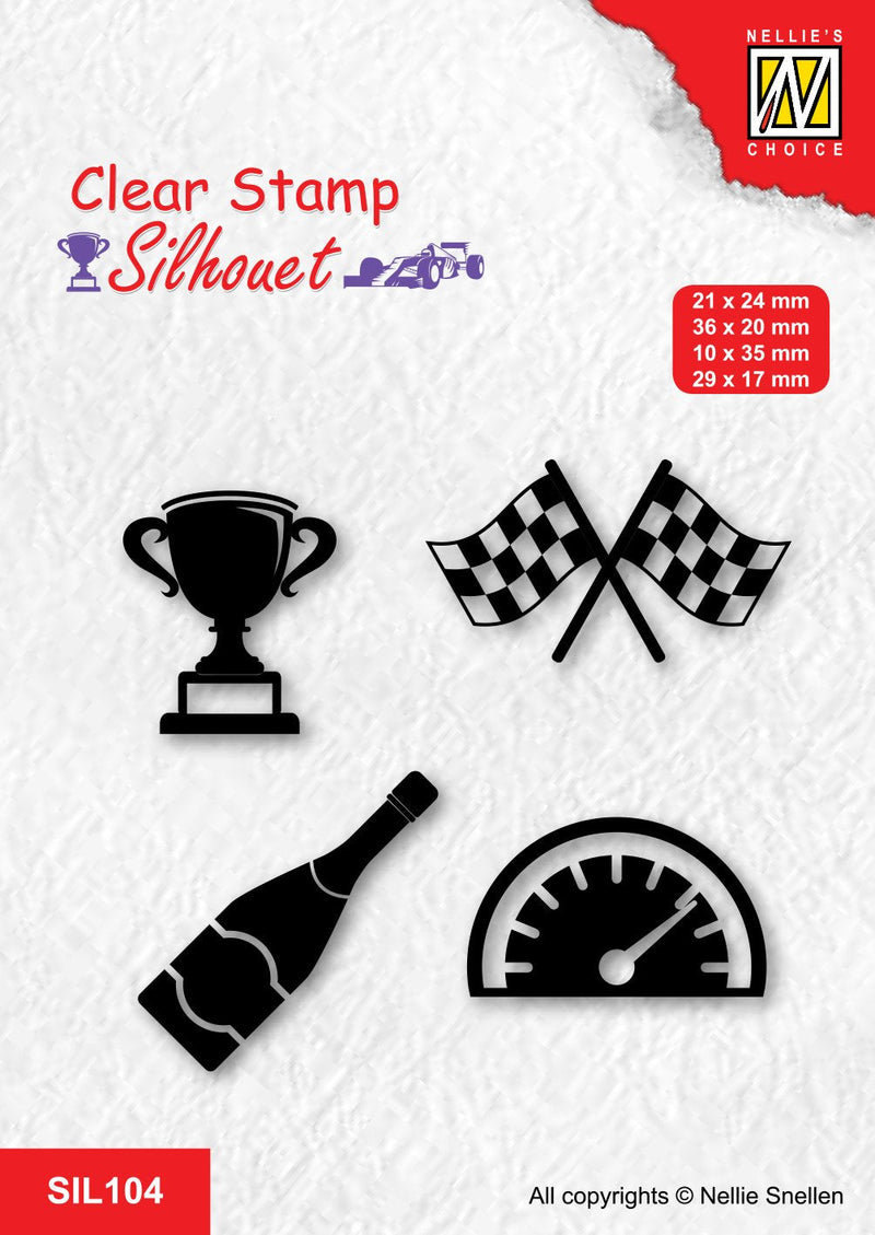 Nellie's Choice Clear Stamp Silhouette - Formula One Series-3-1