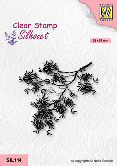 Nellie's Choice Clear Stamp Silhouette - Acacia Branch-1