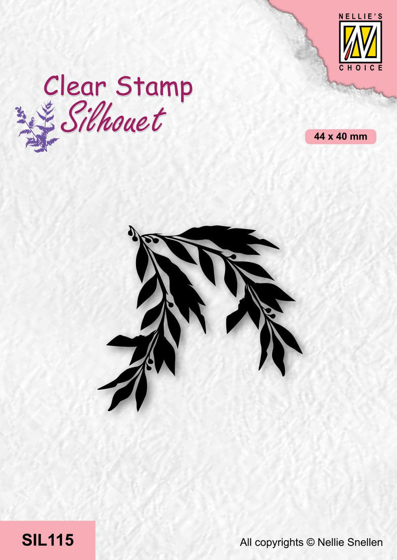 Nellie's Choice Clear Stamp Silhouette - Willow Branch-1