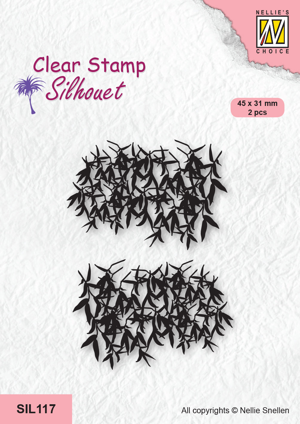Nellie's Choice Clear Stamp Silhouette - Crowns Of Tree - Willow-1
