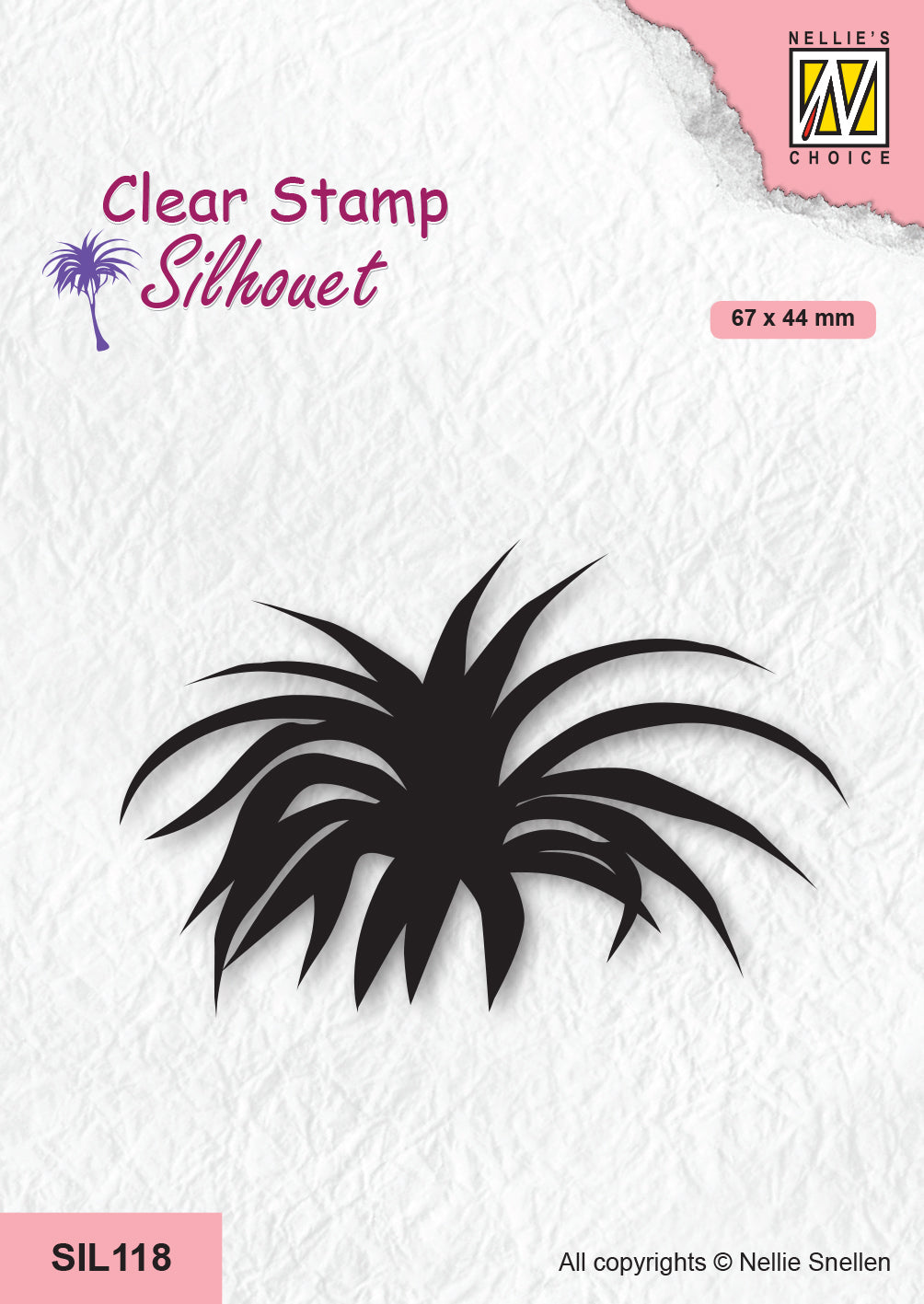 Nellie's Choice Clear Stamp Silhouette - Crowns Of Tree - Yucca-1